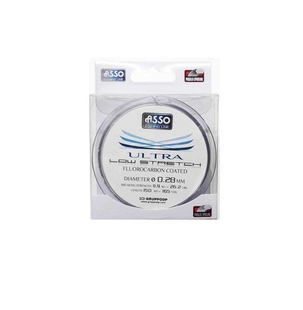 Fluorocarbon Coated ASSO Ultra Low Stretch 0,28mm. 150m.