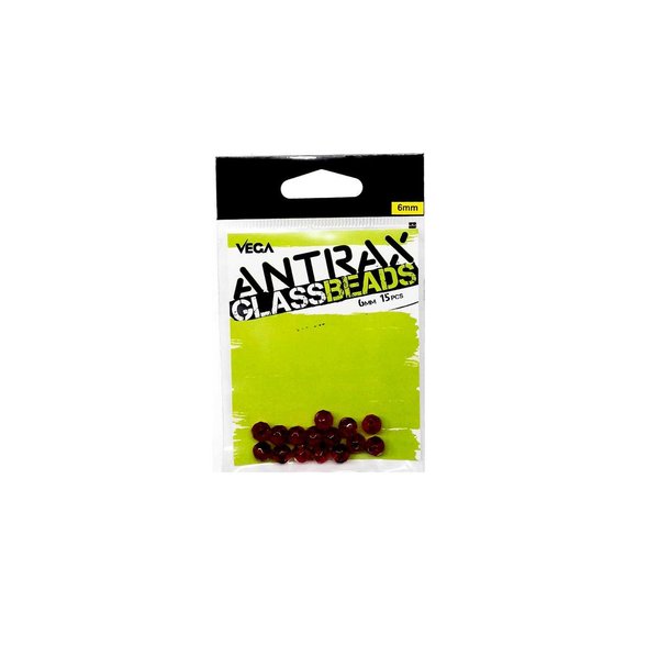 Glass Beads Antrax 6mm. Red