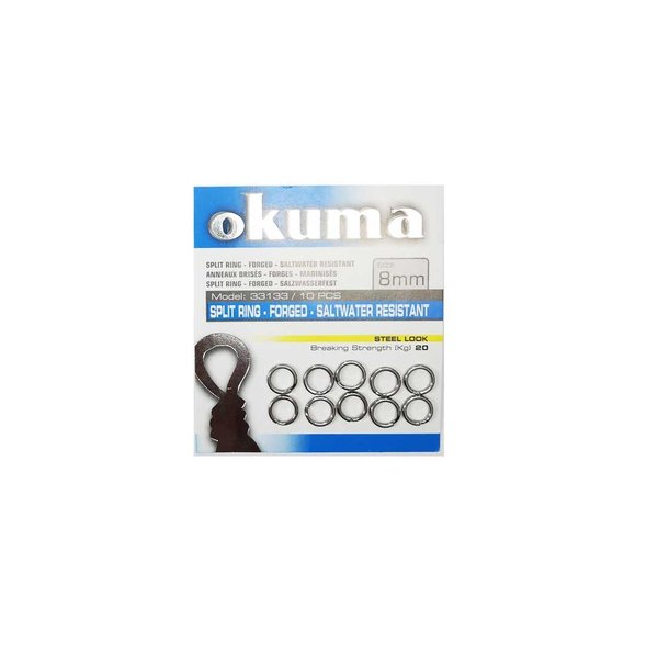 OKUMA SPLIT RING FORGED STEEL 8MM