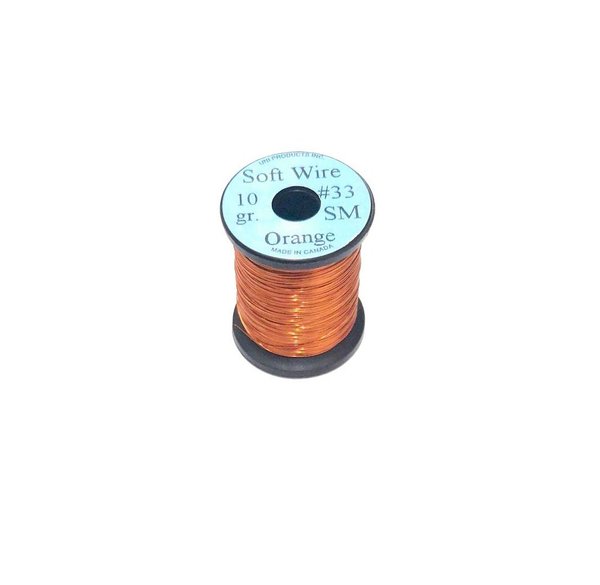 Tinsel montaje de mosca Soft Wire # 33 SM color Orange